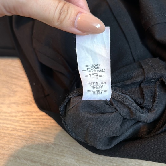 Helmut Lang Black Leather Combo Dress Long Sleeve Night Out - Picture 6 of 10